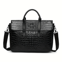 Maletin Negro Negocio Hombre Bolso Portalaptop 14pg 38x30x10 Cuero Importado