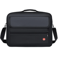 Maletin Ejecutivo Negro Bolso Portalaptop 16pg 38x28x10 Nailon Importado