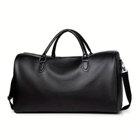 Maletin De Viaje Negro Bolso Deportivo Hombre 47x29 Cuero Importado