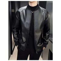 Chaqueta Negro Bomber Hombre Impermeable Talla M Cuero Importado