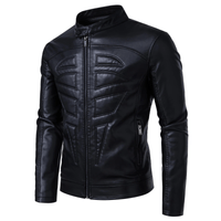 Chaqueta Negro Hombre Motocicleta Importable Talla M Cuero Importado