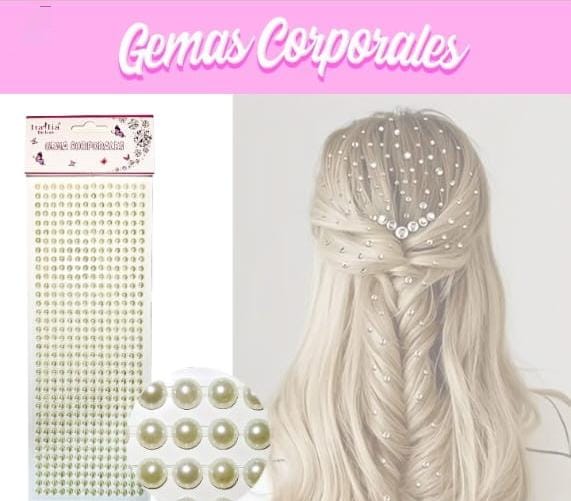 Perlas Adhesivas para el Cabello