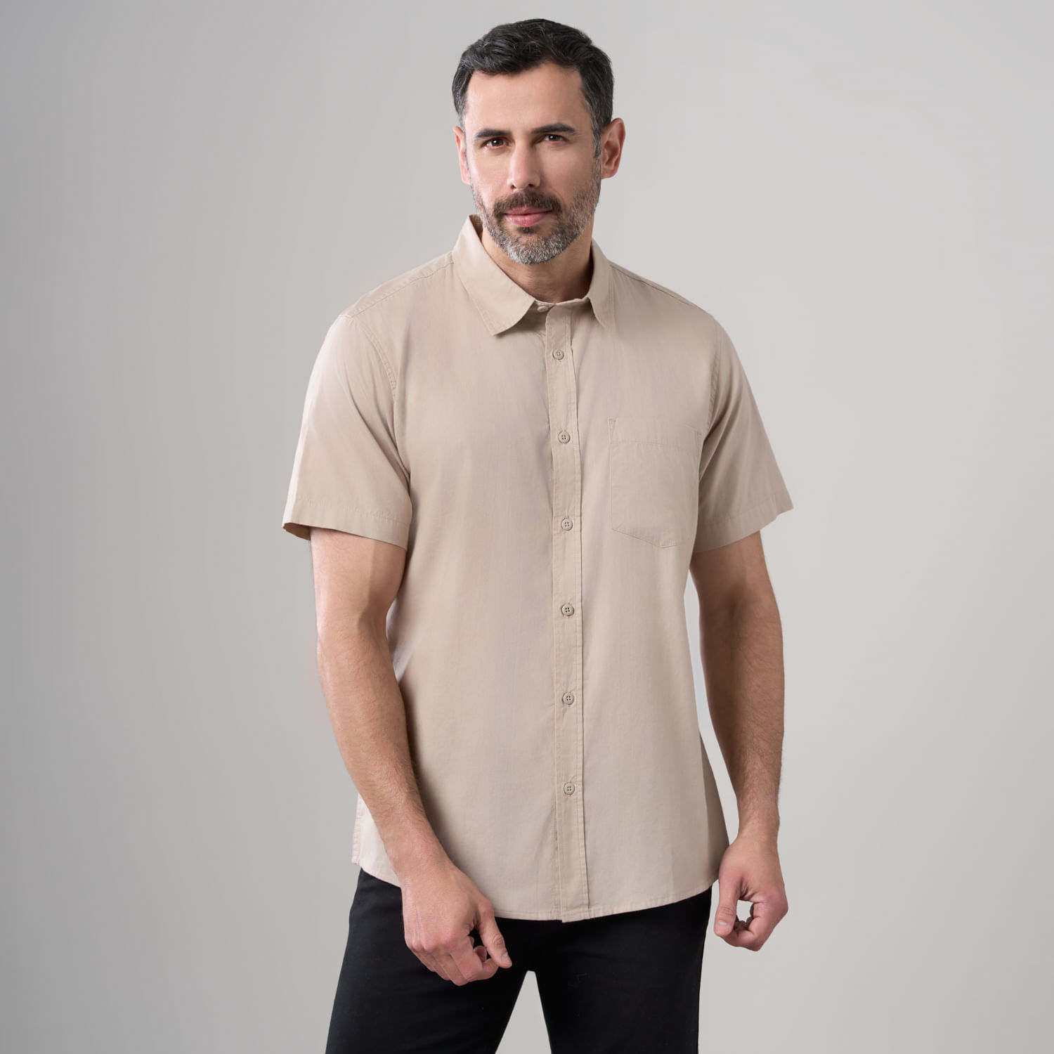 Camisa Solida Col Madison Hombre