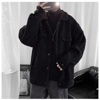 Chaqueta Negro Casual Hombre Casaca Talla M Textil Importado