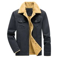 Chaqueta Negro Hombre Casaca Impermeable Talla M Textil Importado