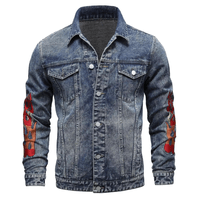 Chaqueta Azul Americano Hombre Casaca Urbano Talla M Textil Importado