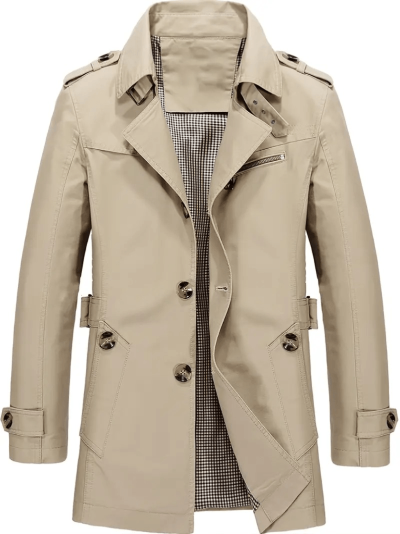 Chaqueta Negocios Beige Hombre Casaca Casual Talla M Textil Importado