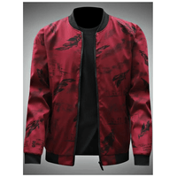 Casaca Bomber Rojo Hombre Chaqueta Casual Talla M Textil Importado