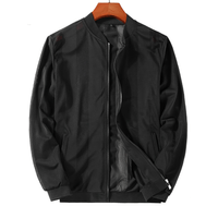 Casaca Ligera Bomber Negro Hombre Casual Talla M Textil Importado