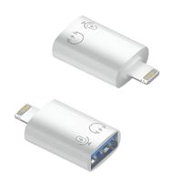 Adaptador USB 3.0 Hembra a Lightning Macho Color Blanco