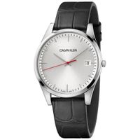 Reloj Calvin Klein Time K4N211C6 Suizo Fecha Cristal de Zafiro Cuero y Dial Negro