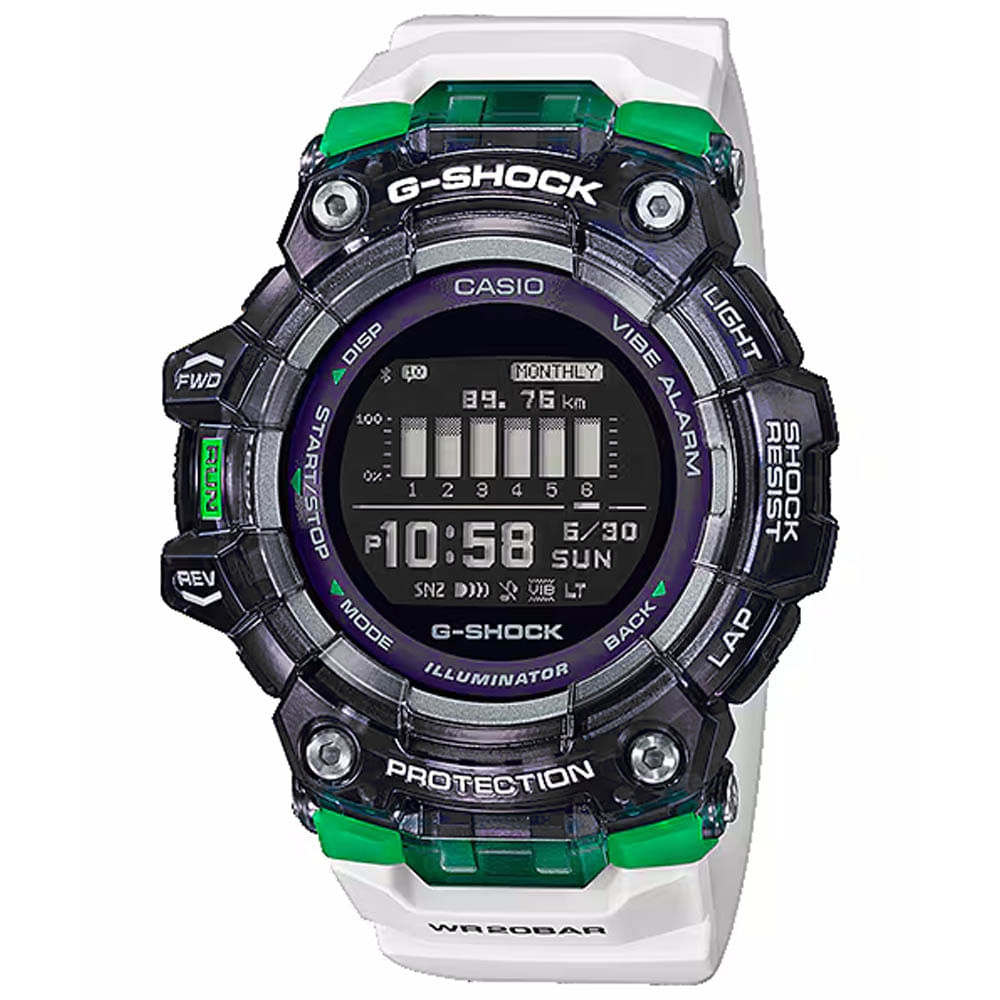 Reloj Casio G-Shock GBD100SM-1A7 Digital Luz Led Resina Blanco Dial Negro
