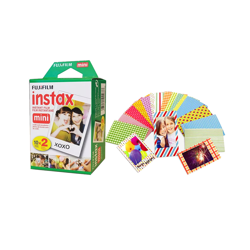 Pack de Pelicula Fujifilm Instax + Sticker x 20 unid