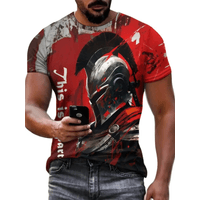 Polo Clasico Casual Roja Cuello Redondo Camiseta Manga Corta Hombre Talla M