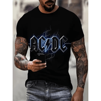 Polo Clasico Casual Negro Cuello Redondo Camiseta Manga Corta Hombre Talla M