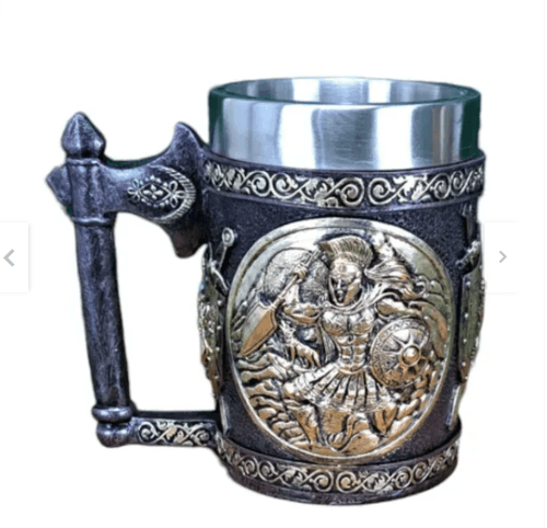 Taza Vintage Medieval Negro Gladiador