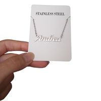 Collar plateado nombre personalizado Andrea acero inoxidable