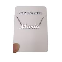 Collar plateado nombre personalizado Maria acero inoxidable