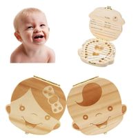 CAJA DE DIENTES DE LECHE PARA BEBÉ MADERA MACIZA-NIÑA