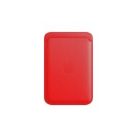 TARJETERO MAGSAFE DE CUERO COMPATIBLE CON IPHONE ROJO