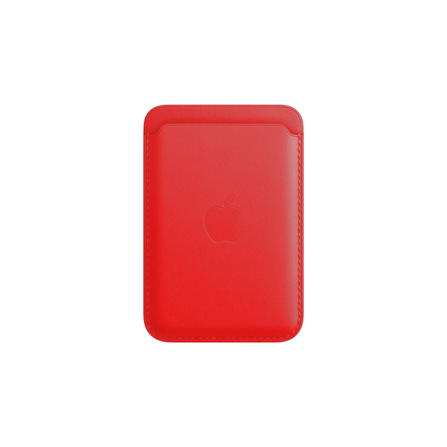 TARJETERO MAGSAFE DE CUERO COMPATIBLE CON IPHONE ROJO