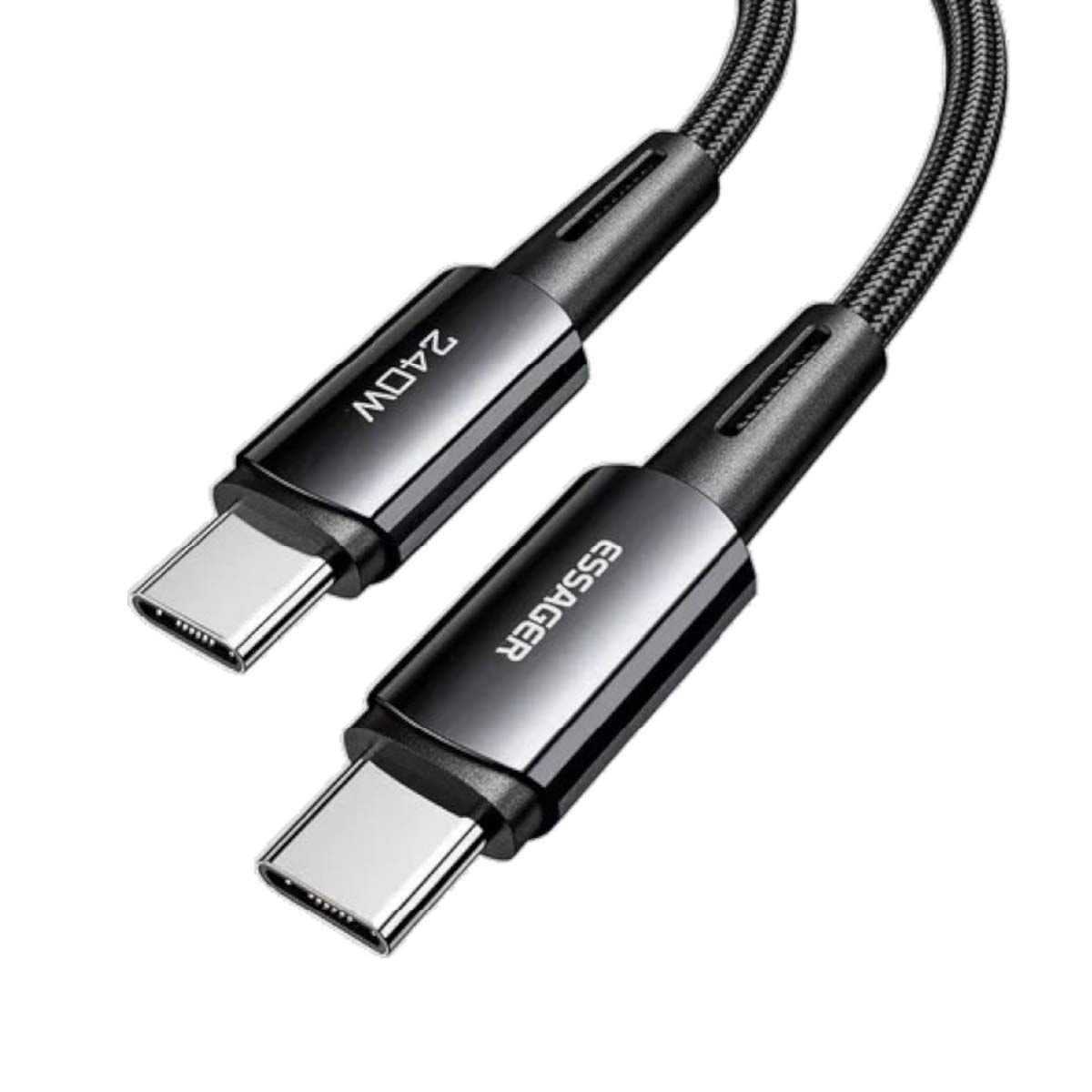Cable de Carga Rapida Essager USB C- USB C 240W de 1m Color Negro