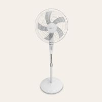 Ventilador De Pedestal 18"" Bossko Bk 8457vb 50 Watts Con Temporizador Blanco