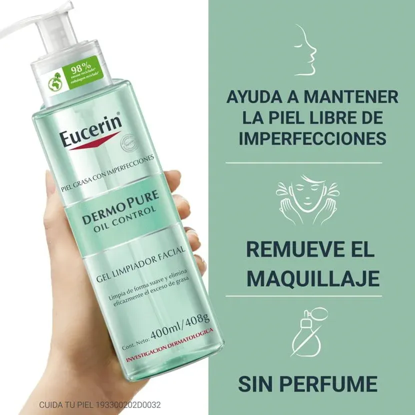 Eucerin Dermopure Gel Limpiador Concentrado Triple Effect 400ml