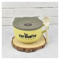 Pack Taza / Tazón Kawaii Con Cucharita