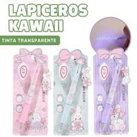 Pack 3 Lapiceros Tinta Invisibles Kawaii