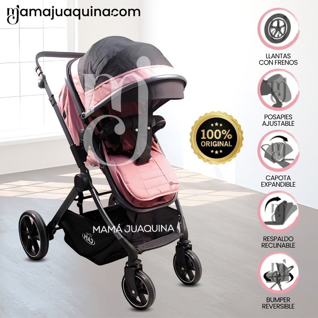 Coche Moisés Travel System «NEW LONDRES» Rosa