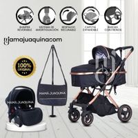Coche Moisés Travel System «EKATER» Porta Bebé Negro