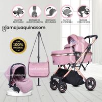 Coche Moisés Travel System «EKATER» Porta Bebé Rosa