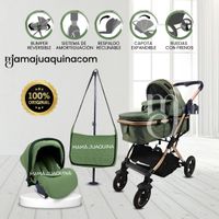 Coche Moisés Travel System «EKATER» Porta Bebé Verde