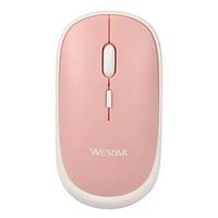Wesdar - Mouse de oficina inalámbrico X63 - Rosa y Blanco