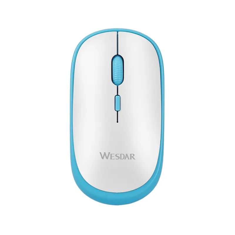 Wesdar - Mouse de oficina inalámbrico X63 - Azul y Blanco