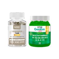 Moringa Plus 400Mg 100 Cap Dermo Sumak + Gomitas Multivitaminas Adulto