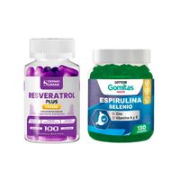 Resveratrol Plus 250Mg 100Cap + Gomitas Espirulina, Zn, Se, Vit A Y E