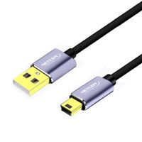 Cable USB 2.0 a Mini USB V3 5 pines 1.8 Metros NETCOM 480Mbps nylon