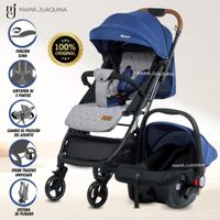Coche Maleta «BRUNEI» con Porta Bebé Azul
