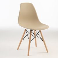SILLA EAMES NÓRDICA BEIGE VINTAGE DECORATIVA - GrupoKava