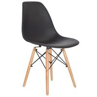 SILLA EAMES NÓRDICA NEGRA VINTAGE DECORATIVA - GrupoKava