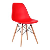 SILLA EAMES NÓRDICA ROJO VINTAGE DECORATIVA - GrupoKava