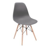 SILLA EAMES NÓRDICA GRIS OSCURA VINTAGE DECORATIVA - GrupoKava