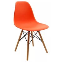 SILLA EAMES NÓRDICA NARANJA VINTAGE DECORATIVA - GrupoKava