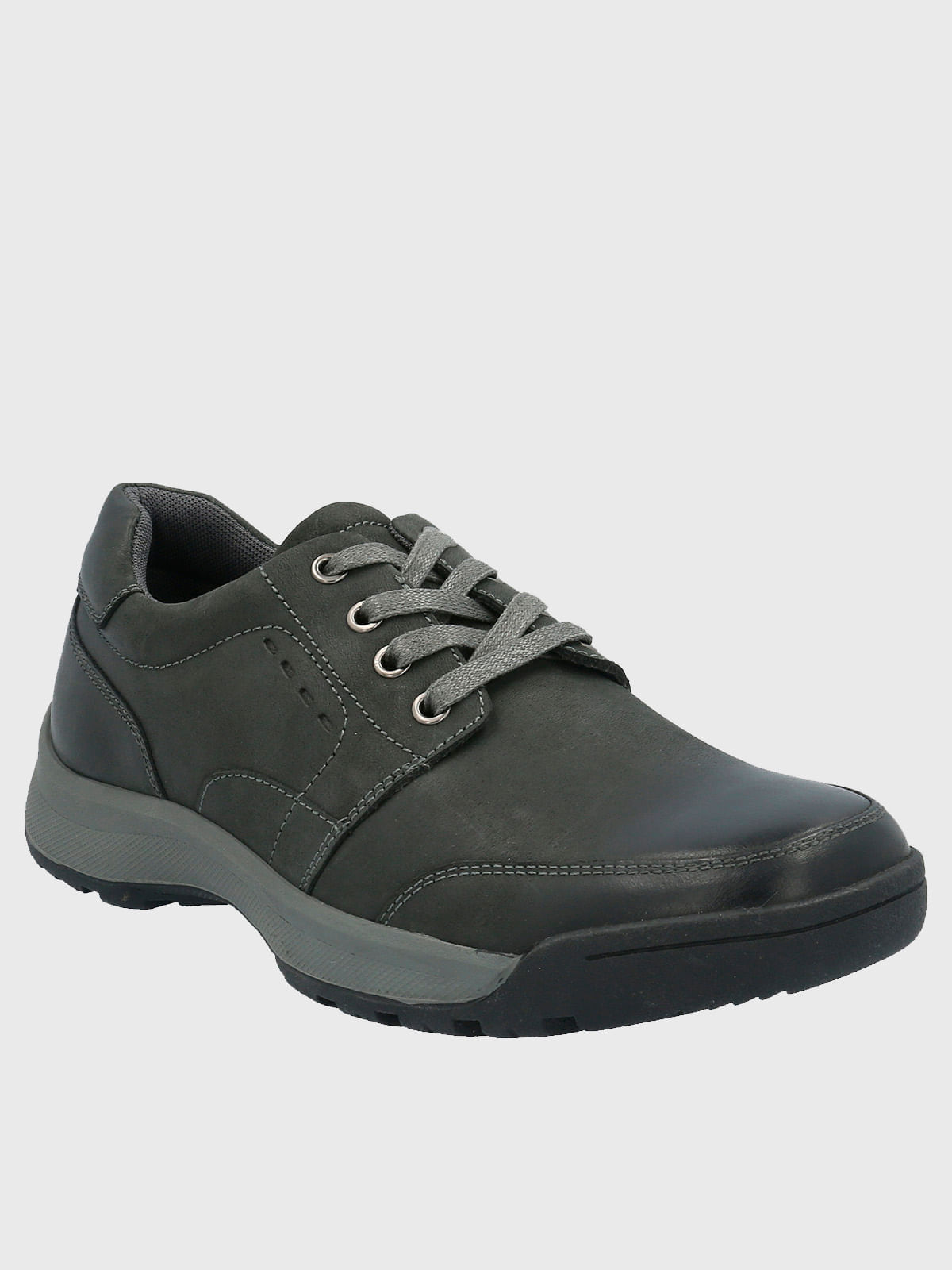 Zapato Para Hombre Cuero Duran Gris Oscuro Hush Puppies