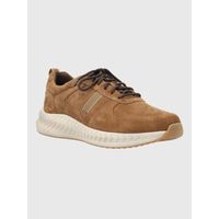 Zapatilla Para Hombre Cuero Spinal Grove Café Hush Puppies