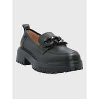 Mocasín Para Mujer Cuero Leboni Negro Hush Puppies