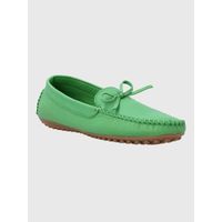 Mocasín Para Mujer Cuero Tado Verde Hush Puppies