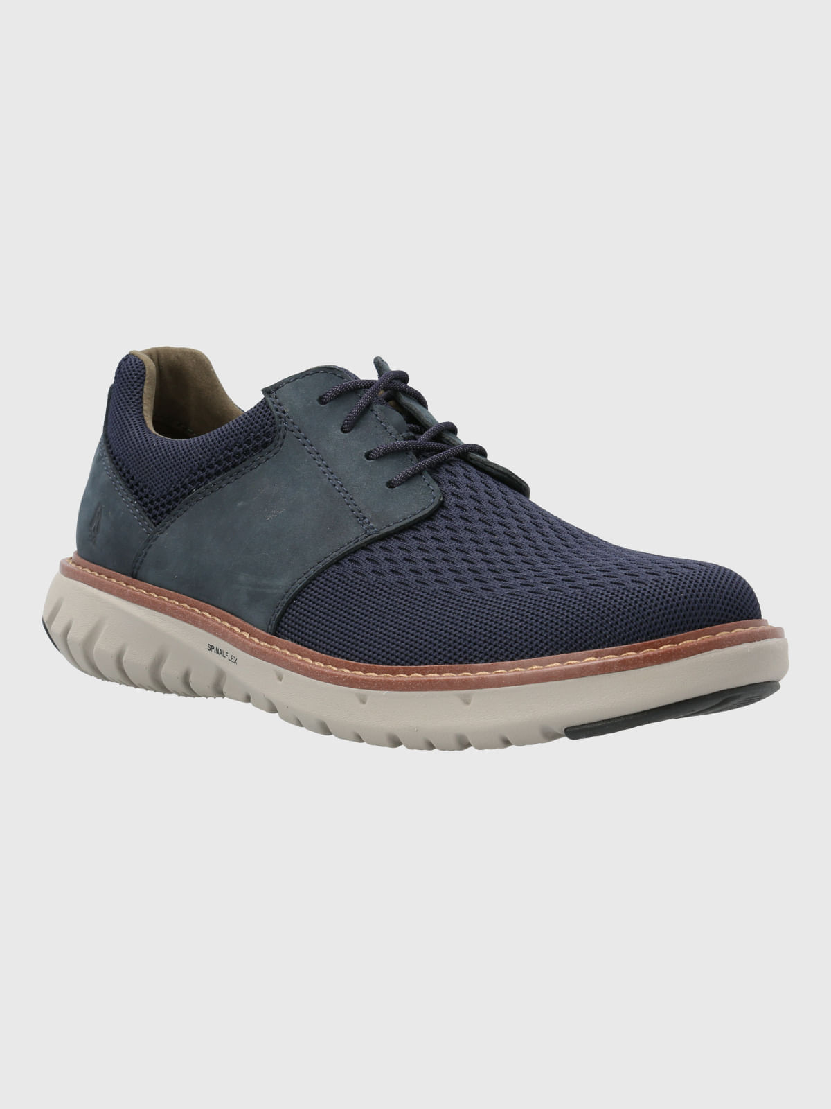 Zapato Para Hombre Cuero/Textil Smart Hybrid Lace Azul Hush Puppies